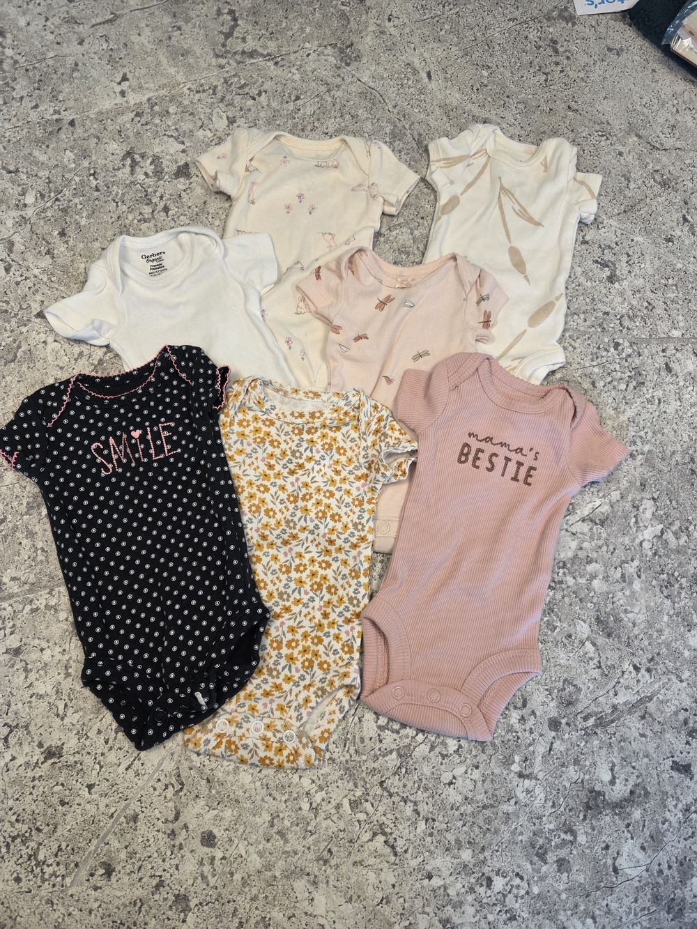 Bundle Of Baby Girl Preemie Onesies